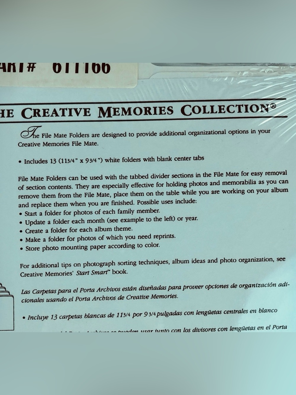 Creative Memories File Mate Folders Acid Free Organizer- Package of 13 NEW - Picture 2 of 2